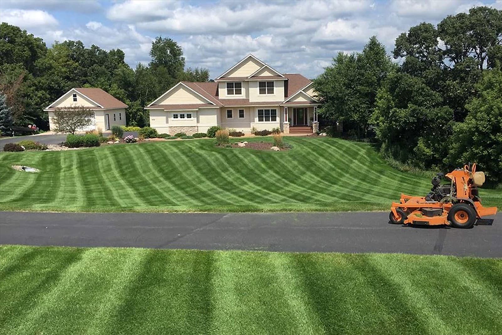 Well-maintained commercial landscaping